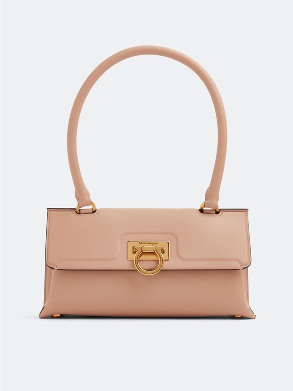 Salvatore Ferragamo Trifolio Swing Bag Nude Leather NEW